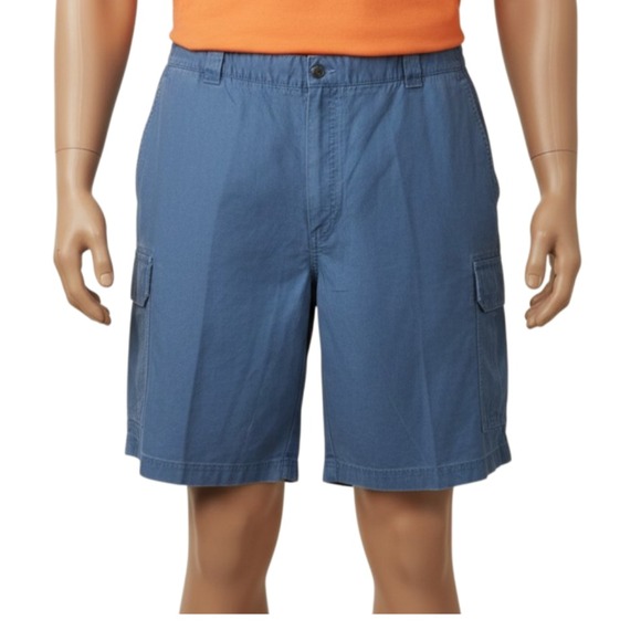 L.L. Bean Other - LL Bean Mens 44 Comfort Waist Cargo Shorts Faded Blue Stretch Outdoor Work Trail